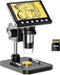 LPM7 4.3" Coin Microscope, IPS Digital Microscope for Adults, Coin Magnifier with 8 LED Lights