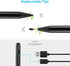 iPad Pen for Apple iPad 11th/10th/9th/8th Generation - Palm Rejection Fine Point Tip Active Stylus for Precise Drawing
