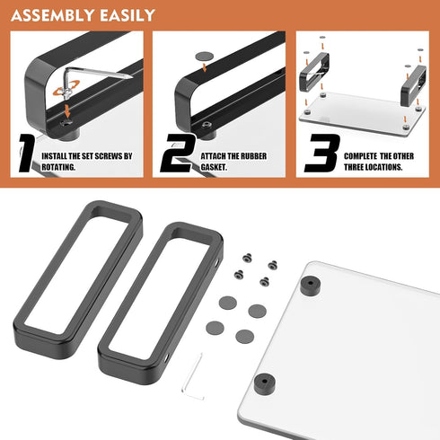 HD02B-001U Hemudu Computer Monitor Stand Riser Multi Media Desktop Stand for Flat Screen LCD LED TV, Laptop/Notebook