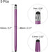 MECCANIXITY 5pcs Stylus Pens for Touch Screens, Dual Rubber Tips Capacitive Stylus Universal Tablet Pen