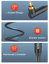 90 Degree RCA Cable, Male to Male Digital Coaxial Audio Cable for Home Theater, 3.3ft/1m, Black
