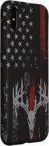 iPhone XS Max American Flag Whitetail Deer Buck Hunting USA FLAG Hunter Case