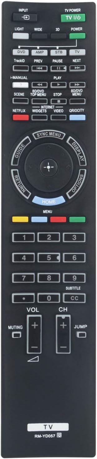 RM-YD057 Remote Control Replacement for Sony Bravia LCD Digital Color TV Models XBR-65HX929 KDL-46HX820 and More