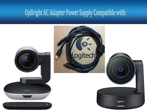 UpBright 12V AC/DC Adapter for Logitech PTZ PRO 2 V-U0035, 860-000481, USB HD Video Conference Camera, DC12V 1.5A Power