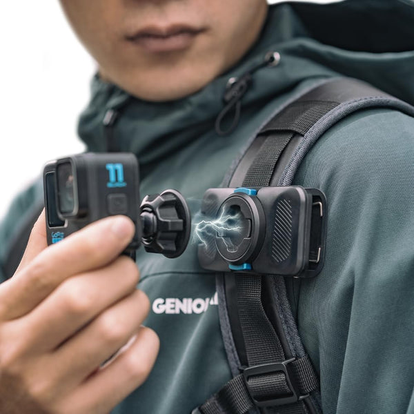 SUREWO 360° Rotation Magnetic Quick Release Backpack Clip Mount for GoPro Hero 12, 11, 10, 9, 8, 7, 6, 5