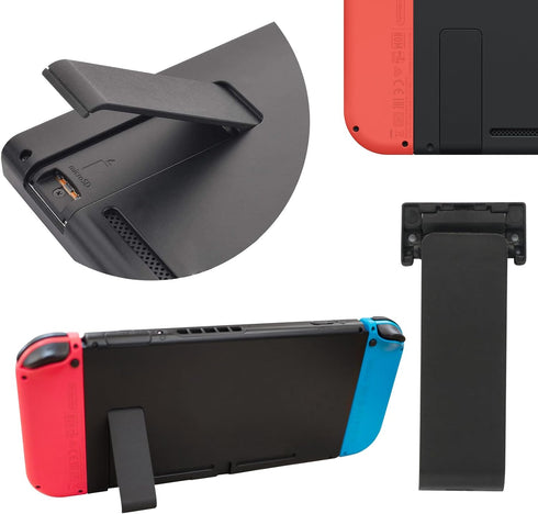 Kickstand Stand Replacement Repair Parts, Back Shell Holder Tool Kit Compatible with Switch Console, Transparent
