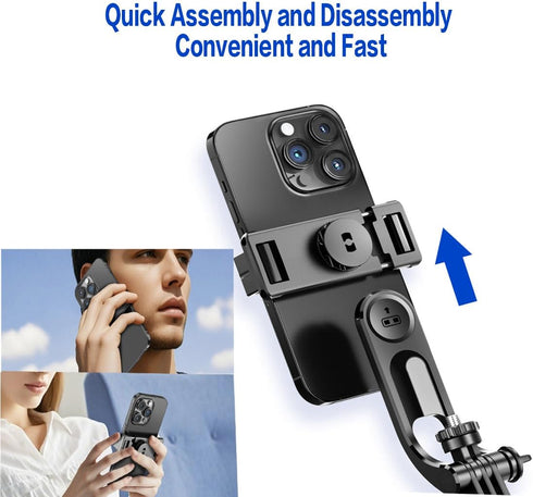 Tengsun 67" 360Rotation Phone Tripod & Selfie Stick Travel Tripod for iPhone Selfies, with Phone Holder Extendable