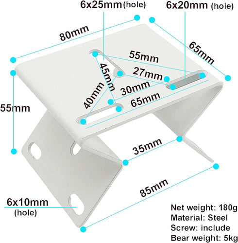 Small Size External Wall Corner Mounting Bracket for PTZ Camera, 90 Degree Vertical Wall Angle Support for Exterior Corner (White - Steel Material)