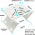 Small Size External Wall Corner Mounting Bracket for PTZ Camera, 90 Degree Vertical Wall Angle Support for Exterior Corner (White - Steel Material)