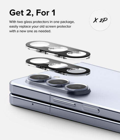 Ringke Camera Glass Multi-Layer Protection for Samsung Galaxy Z Fold 5 Camera Lens Protector, 2 Pack