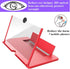 3D Screen Magnifier Amplifier - HD Projector for Movies & Games, Foldable Phone Stand for All Smartphones, Red