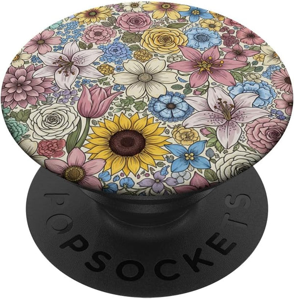 PopSockets Floral Phone Grip & Stand Floral Field Adhesive PopGrip