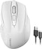 TECKNET Rechargeable Wireless Mouse, 2.4G Silent Mouse, 6 Adjustable DPI, Ergonomic Cordless Mouse for Laptop, White