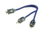Scosche EFX Rogue RMM 2-Channel RCA Interconnect Audio Cables - 6 Inch Y-Adapter Connector for Car Stereo