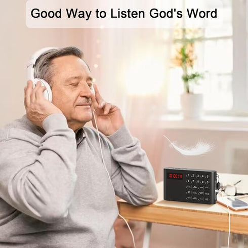 iGuerburn 26H KJV Audio Bible Player for Seniors, Electronic Bible Old & New Testament in King James Version, Easy Read