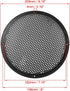X AUTOHAUX 4pcs Black 8'' Plastic Audio Speaker Cover Mesh Subwoofer Grill Horn Guard Decorative Circle Grille