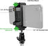 ISHEJS 360 Hot Shoe Phone Mount for Camera, Ball Head Adapter with Phone Clamp - Rotatable Smartphone Holder