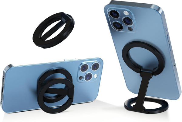 Dual Magnetic Phone Holder for Car, Gym Phone Mount for Mag-Safe, Strong Magnet Stand for Metal Surfaces
