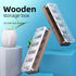 Wooden Memory Card Case for TF Cards, USB Drive, SD Card Holder Desk, Micro SD Card Case, 20x USB Interface