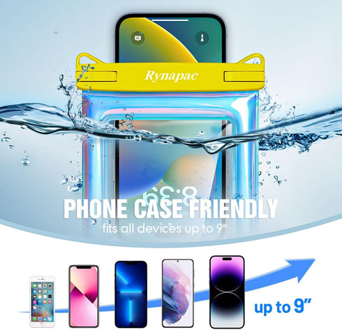 Waterproof Phone Pouch Floating - 2 Pack, Underwater Cell Phone Holder with Lanyard for iPhone 15 Pro Max, Galaxy