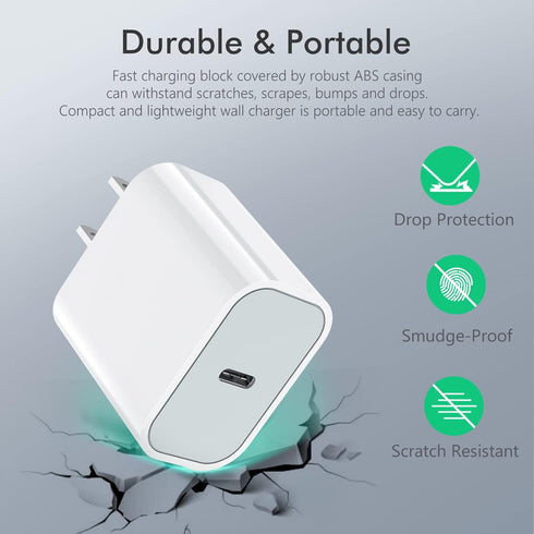 30W USB C Wall Charger, Fast Charger Power Adapter for iPhone 13/12 with PD 3.0 Type C Charging Block, 1 Pack