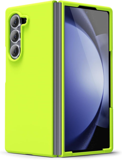 oakxco Liquid Silicone Phone Case for Samsung Galaxy Z Fold 6, Neon Bright Solid Color, Thin Slim Soft Rubber Gel