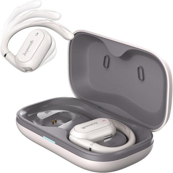 Open-Ear Bluetooth Wireless Sport Headphones, Bluetooth 5.3 Sweat Resistant Earphones for Workouts, Running (Beige