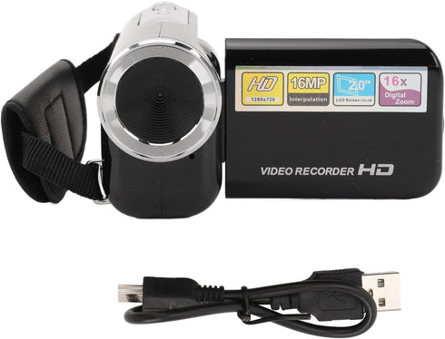 16MP 1080P 16X 2.0inch 1/4 Inch Camcorder Digital Zoom Rotatable Screen Anti Shake USB Port Threaded Hole Video Camera