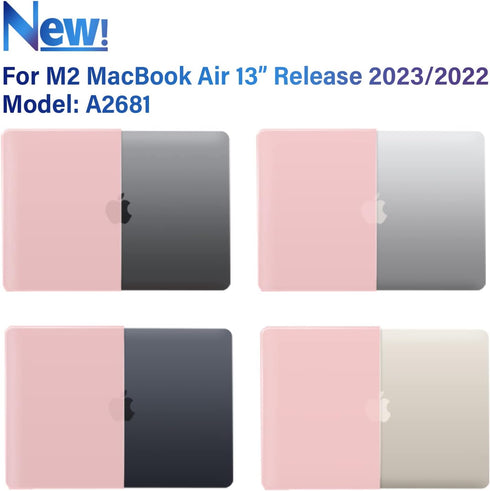 IBENZER MacBook Air 13 inch Case Compatible with 2024 2023 2022 M3 A3113 M2 A2681, Hard Shell & Sleeve