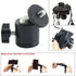 EXMAX 360 Degree Aluminum Alloy Body Rotating Swivel Mini Tripod Ball Head with 1/4" Screw Thread Base Mount for DSLR