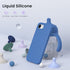 ORNARTO 17e 16e 6.1", 3 16e 17e-Blue Compatible with iPhone Case and for iPhone Case Liquid Silicone Layers Full