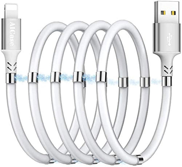 AICase 6.6 FT Magnetic Charging Cable for iPhone 14/13/12/11/XS/8/7/6s/SE/Pad/Pod - Super Organized Nano Data Cable.