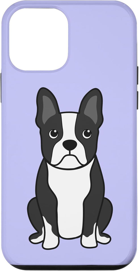 Purple Art Boston Terrier iPhone 12 Mini Case - Perfect Gift for Baby Dog Lovers!
