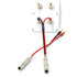 1/4 TS to Banana Plug Speaker Cable 6.35 mm 1/4" Female to Banana Plug Mono Adapter 8 inches 2pack