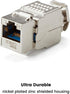 trueCABLE Shielded Cat6 Keystone Jack, Toolless, PoE++ 100W, UL Listed, ETL Verified, 2 Pack Modular RJ45 Female