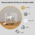 Wall Mount Cell Phone Holder - Adjustable Mirror Stand with 2Pcs Adhesive Sticky Pads for Bathroom Bedroom Kitchen,