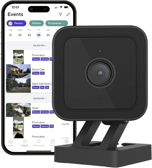 Wyze Lifestyle Cam V3 Smart Home Security Camera, Indoor/Outdoor Use, 1080p Plug-in, Color Night