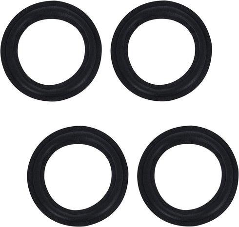 Heyiarbeit 4 Inch Speaker Rubber Edge Surround Rings, Replacement Parts for Speaker Repair or DIY (2pcs)