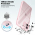 iPhone 11 Case Clear, Transparent Hybrid Phone Case with Hard Plastic & Soft Silicone Bumper, Light Pink, Non Yellowing