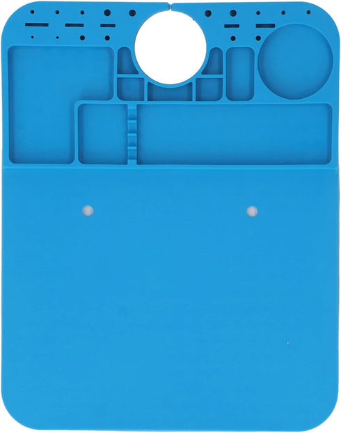 Heat Resistant Microscope Silicone Base with Screw Positioning Holes, Anti Static Multifunctional Micro Soldering Mat