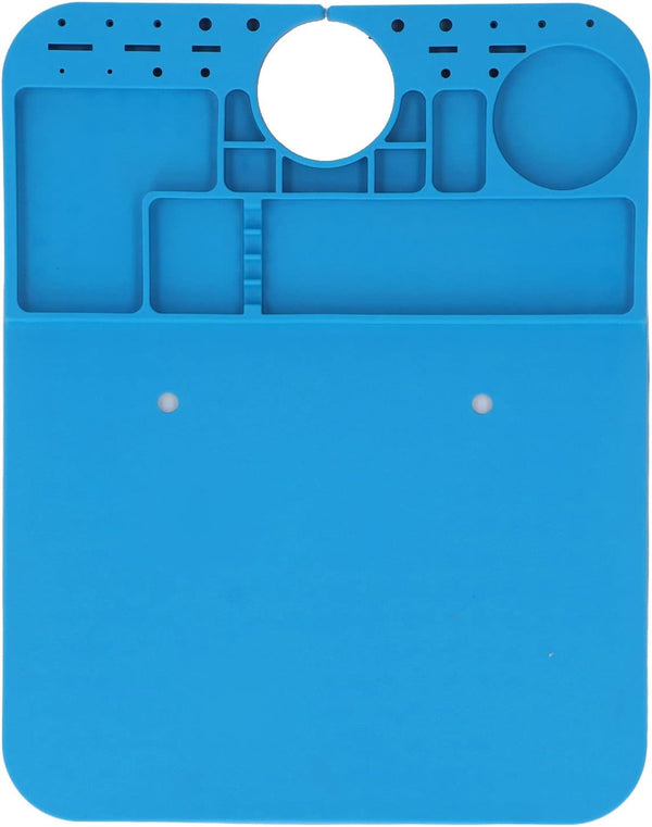 Heat Resistant Microscope Silicone Base with Screw Positioning Holes, Anti Static Multifunctional Micro Soldering Mat