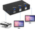 EEEKit 2 2.0 2 Pack Port USB Manual Sharing Switch Hub, Printer Scanner Splitter Adapter with USB A to B Cables