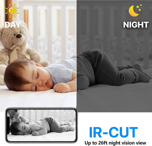 Smallest Wireless WiFi Camera HD1080P – Portable Video Baby Monitor with Night Vision, Motion Detection, Cloud Storage
