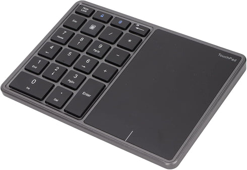 Lazmin112 Wireless Numeric Keypad, 22 Keys 2.4G Bluetooth Number Keyboard with Touchpad, Type C Interface, for Win,