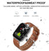 FitTurn Leather WatchBand for Cubitt CT4/CT2 Pro GPS Smart Watch, Replacement Sport Wrist Strap with Stainless Metal