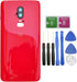 ubrokeifixit Oneplus 6 Rear Panel Back Glass Door Cover Replacement, Pre-Cut Tape, Red, for Oneplus 6 A6000 A6003 6.28"