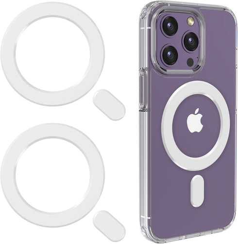 2 PCS Universal MagSafe Ring, Magnetic Adapter Sticker Compatible with iPhone 15/14/13/12/11 Pro Max Mini & Galaxy