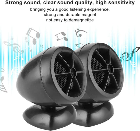 Aramox 1200W Mini Tweeter Horn Music Dome Loudspeaker for Car (Black)