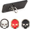 3 Packs Skull Shape Phone Ring Holder, 180° Adjustable Metal Stand in Black, White, Red