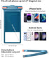 wellhouse Waterproof Phone Pouch, Case for iPhone 15 14 13 12 Pro Max XS Samsung, IPX8 Cellphone Dry Bag, Blue